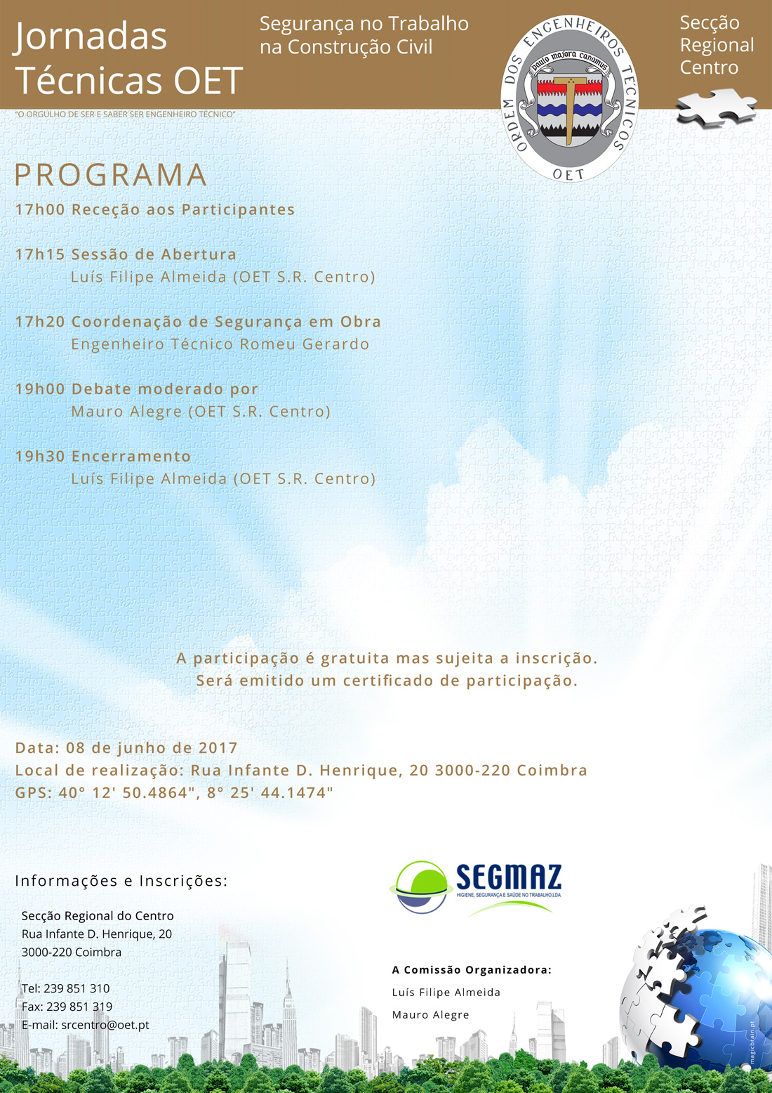 cartaz do evento com o programa