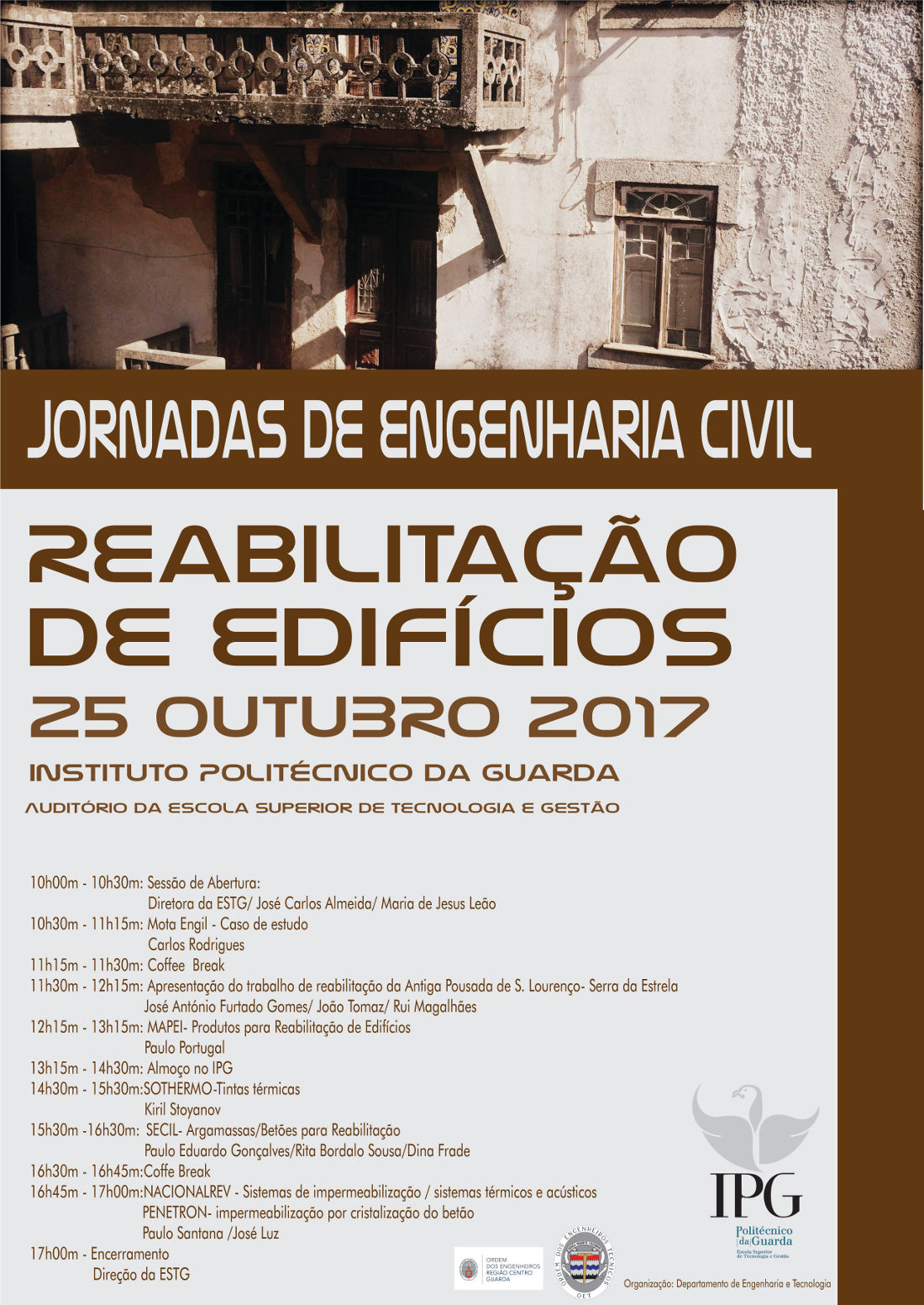 cartaz do evento com o programa