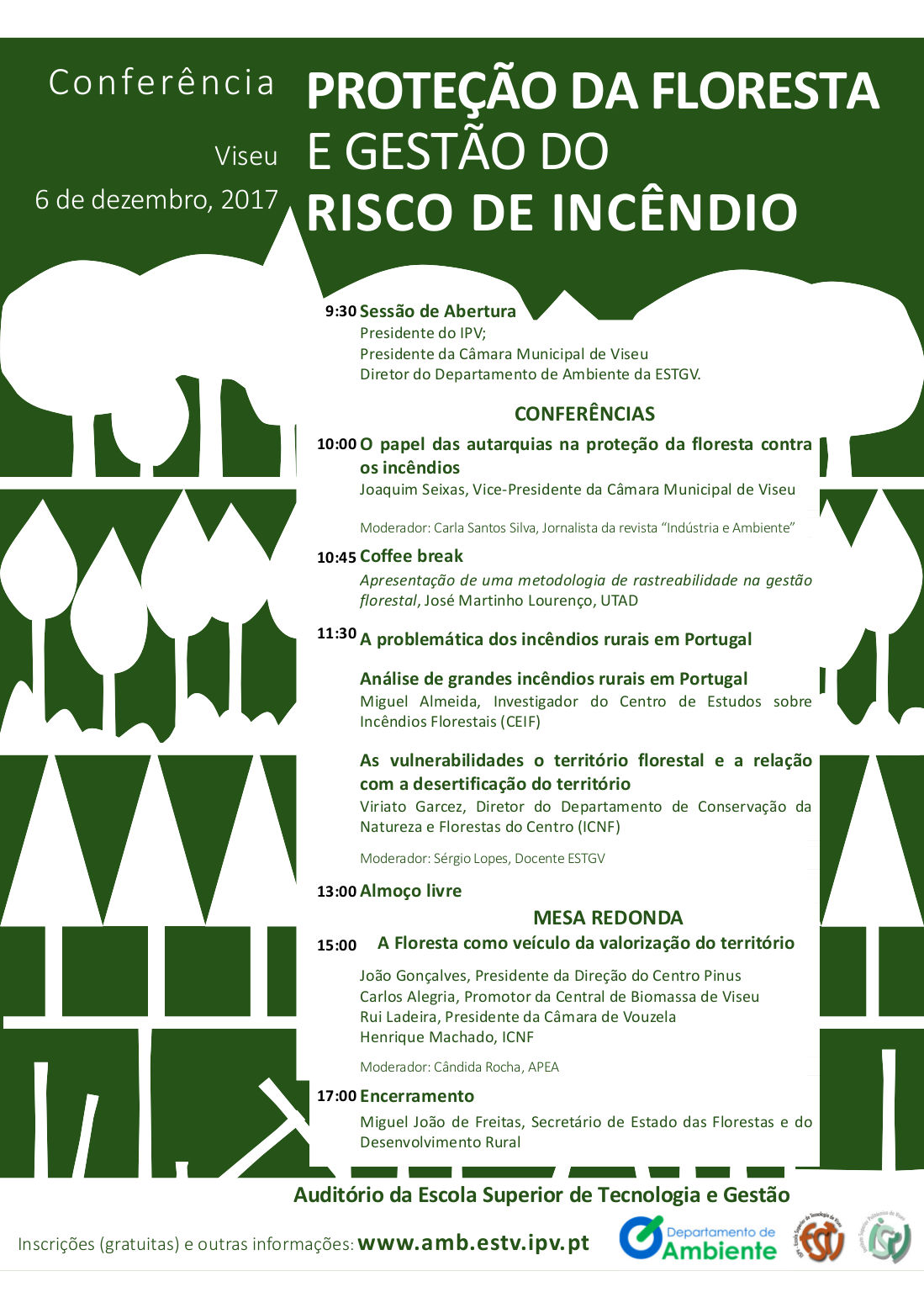 cartaz do evento com o programa