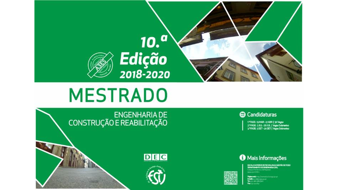 10.ª Edição do Curso de Mestrado em Engenharia de Construção e Reabilitação