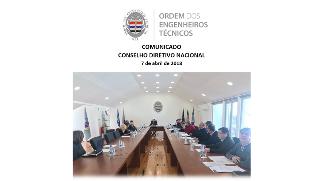 OET S. R. Centro - Conselho Diretivo Nacional - 7 de abril de 2018