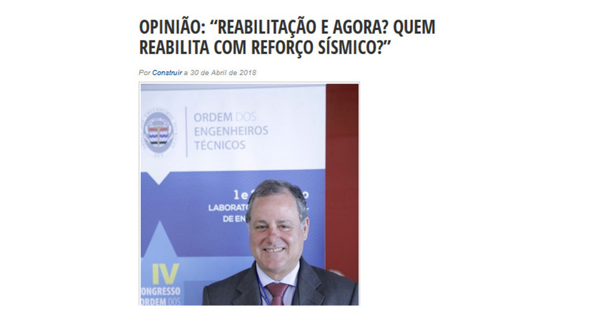 Opinião: Reabilitação e agora? Quem reabilita com reforço sísmico?