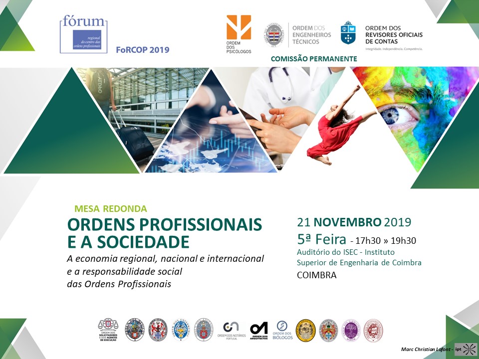 FoRCOP “Ordens Profissionais e a Sociedade” - evento 21/11/19