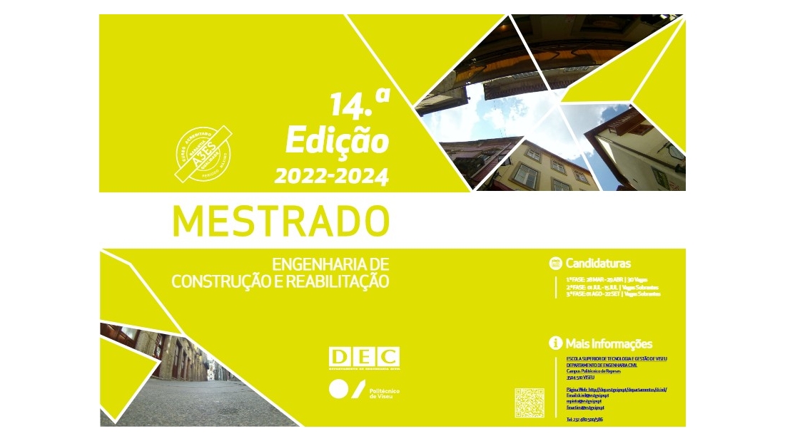 14.ª Edição do Curso de Mestrado em Engenharia de Construção e Reabilitação