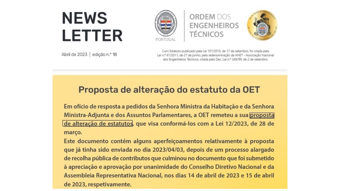 OET Newsletter