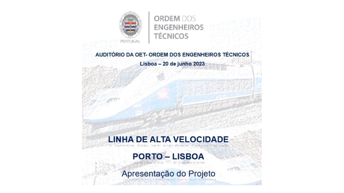 Convite | Linha de Alta Velocidade Lisboa - Porto (Apresentação do Projeto)