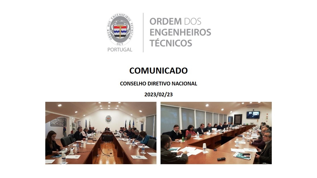 COMUNICADO: CONSELHO DIRETIVO NACIONAL