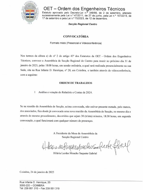 ASSEMBLEIA GERAL DE SECÇÃO